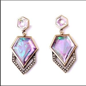 🌈3/25$ Gold Mystic Crystal and CZ Earrings